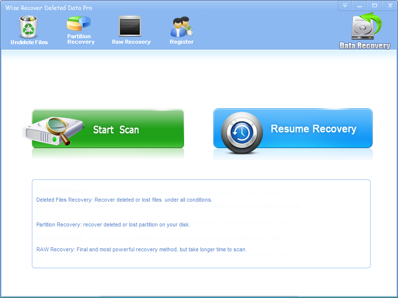 Wise Recover Deleted Data