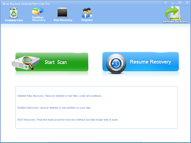 Wise Restore Deleted Partition