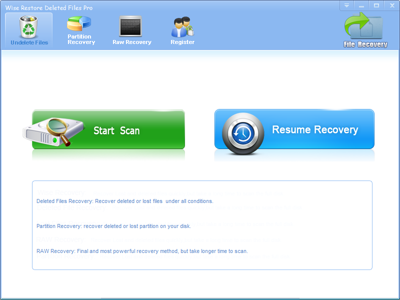Wise Restore Deleted Files