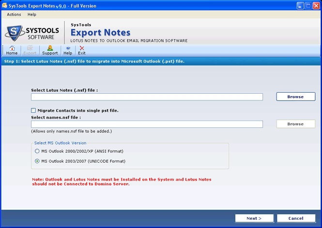 Software for NSF2PST