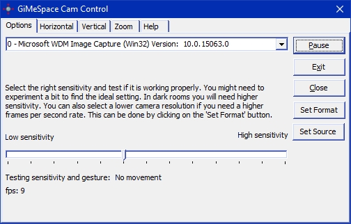 GiMeSpace Cam Control