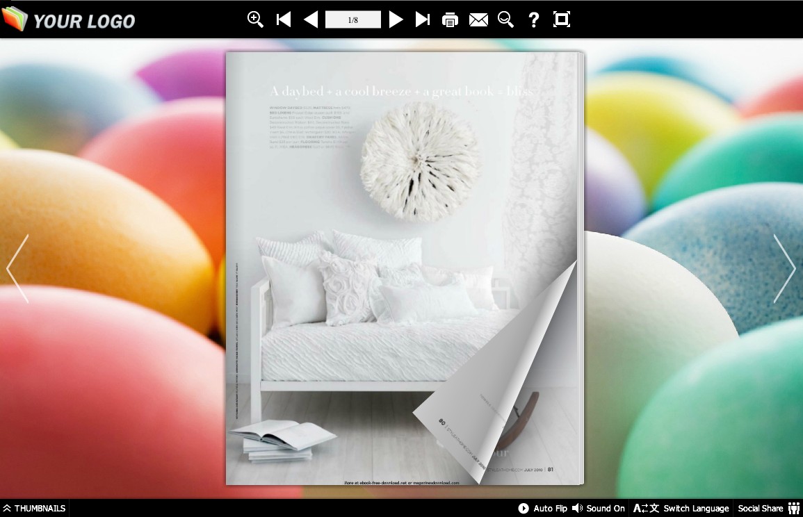 Page Flip Book Hazy Style