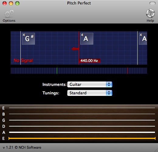 PitchPerfect Guitar Tuner for Mac