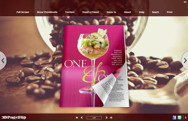 Coffee Style Theme for 3D Book