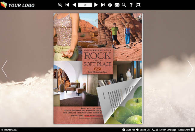 Snow Flake Theme for eFlip Software