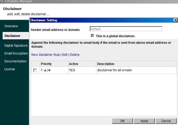 EA Disclaimer, S/MIME for Exchange Server and IIS 