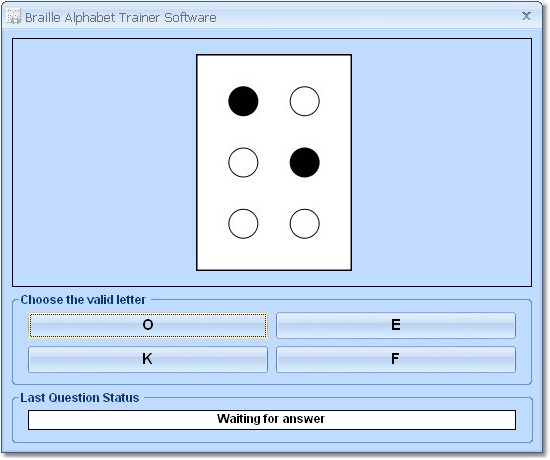Braille Alphabet Trainer Software