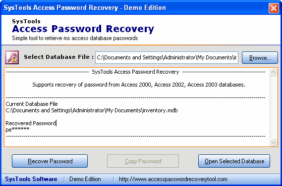Get Access Password Unlocker