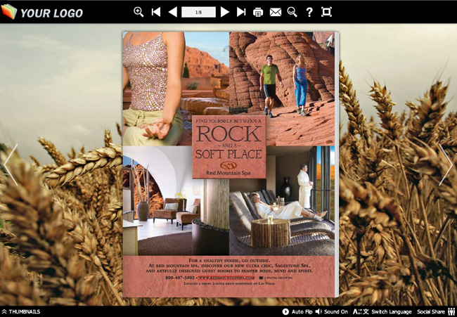 Page Flip Book Golden Style