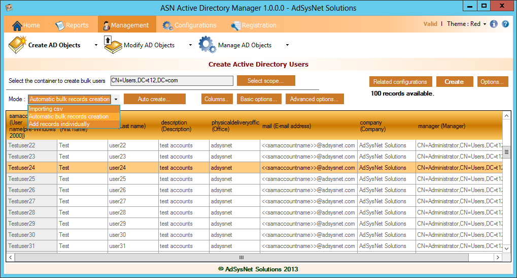 Active Directory Mass updater