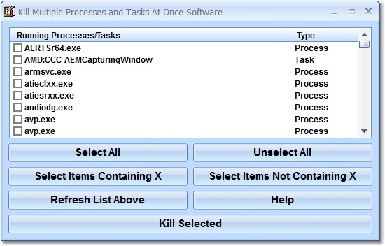 Kill Multiple Processes and Tasks At Once Software