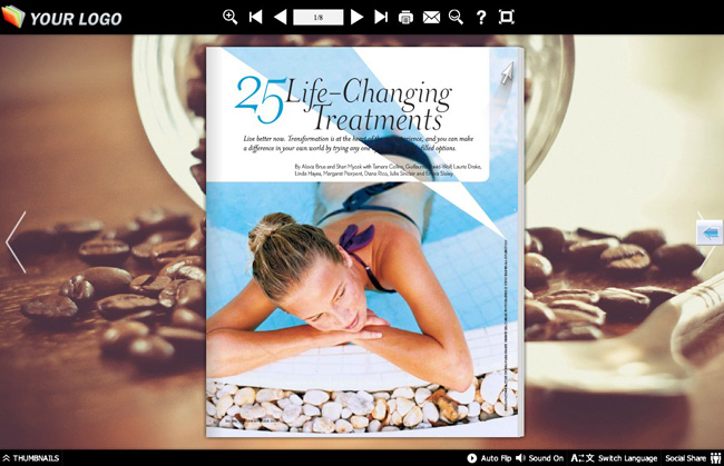 Page Flip Book Coffee Style