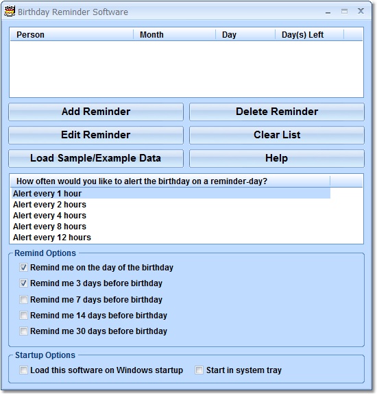 Birthday Reminder Software