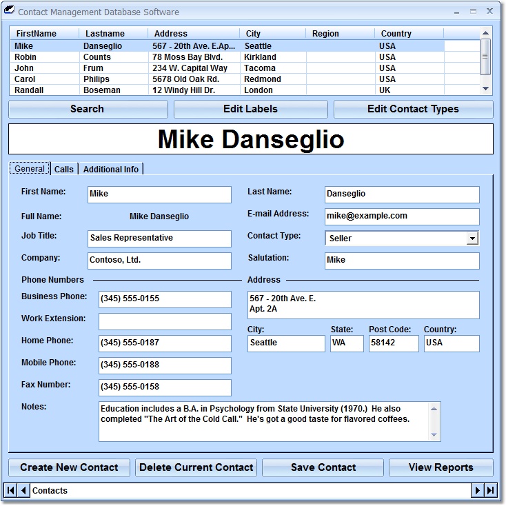 Contact Management Database Software