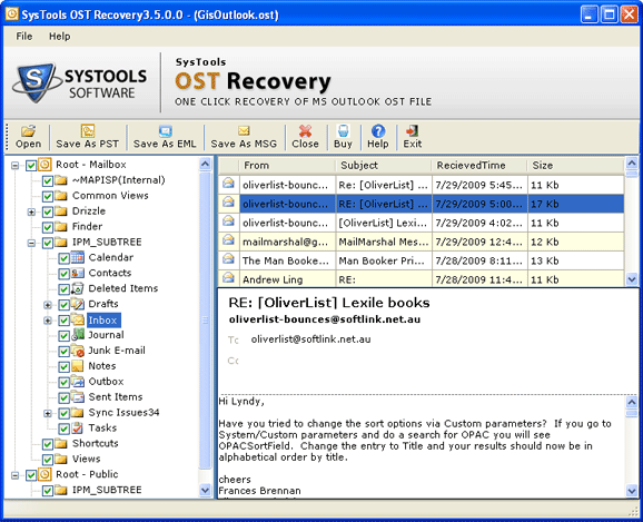 MS OST Data Recovery