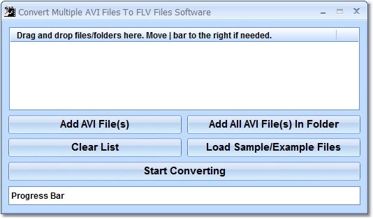 Convert Multiple AVI Files To FLV Files Software