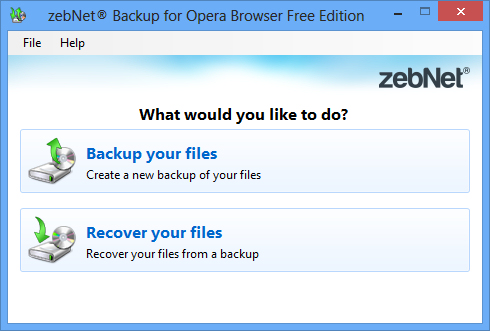 zebNet Backup for Opera Browser Free