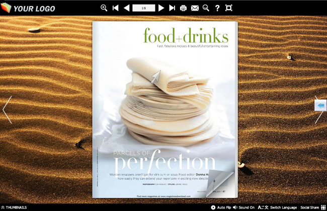 Sea Beach Theme for eFlip Software
