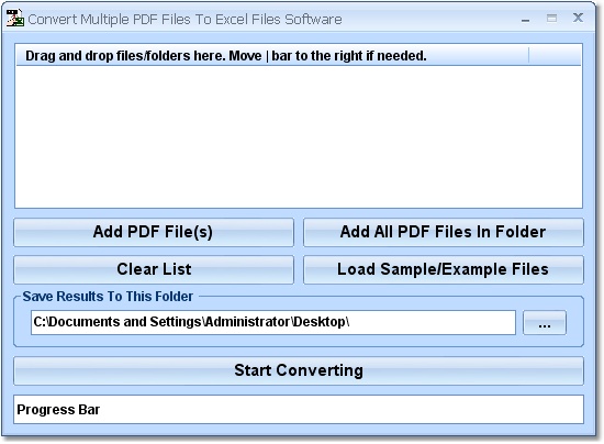 Convert Multiple PDF Files To Excel Files Software