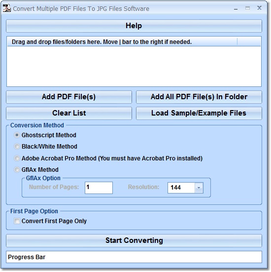 Convert Multiple PDF Files To JPG Files Software