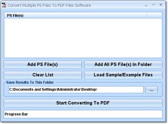 Convert Multiple PS Files To PDF Files Software