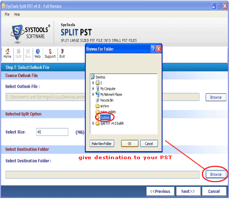 Split PST File Tool