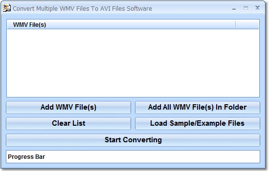 Convert Multiple WMV Files To AVI Files Software