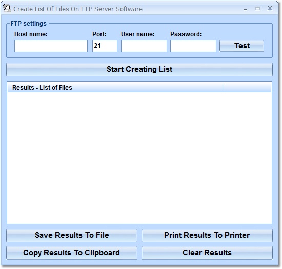 Create List Of Files On FTP Server Software