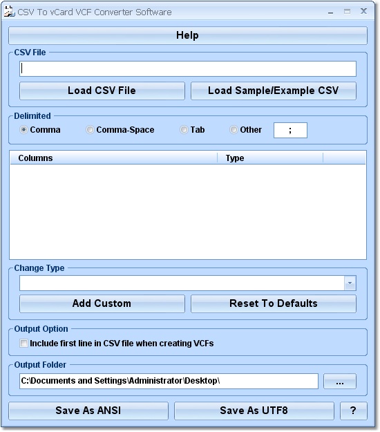 CSV To vCard VCF Converter Software