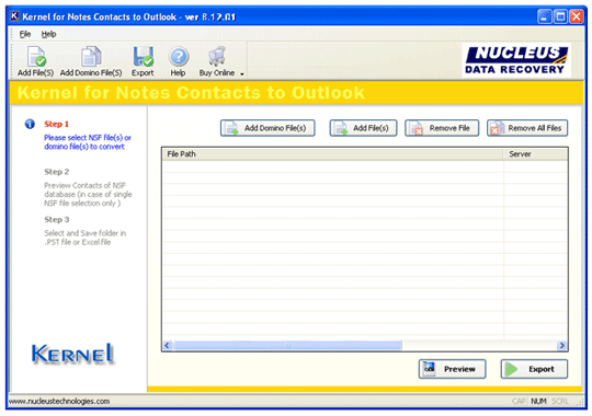 Recovery Files ? Notes Contacts to Outlook