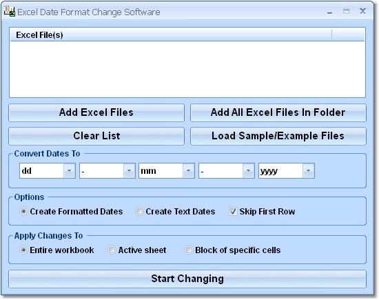 Excel Date Format Change Software