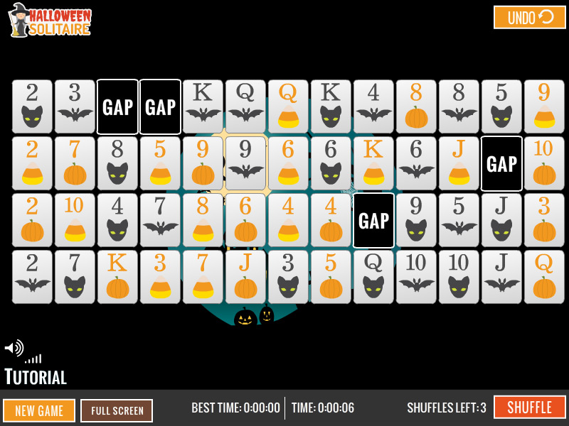 Halloween Gaps Solitaire