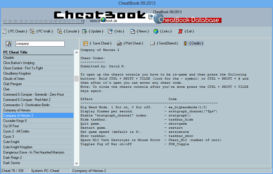 CheatBook Issue 09/2013