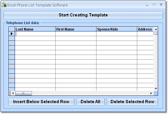 Excel Phone List Template Software