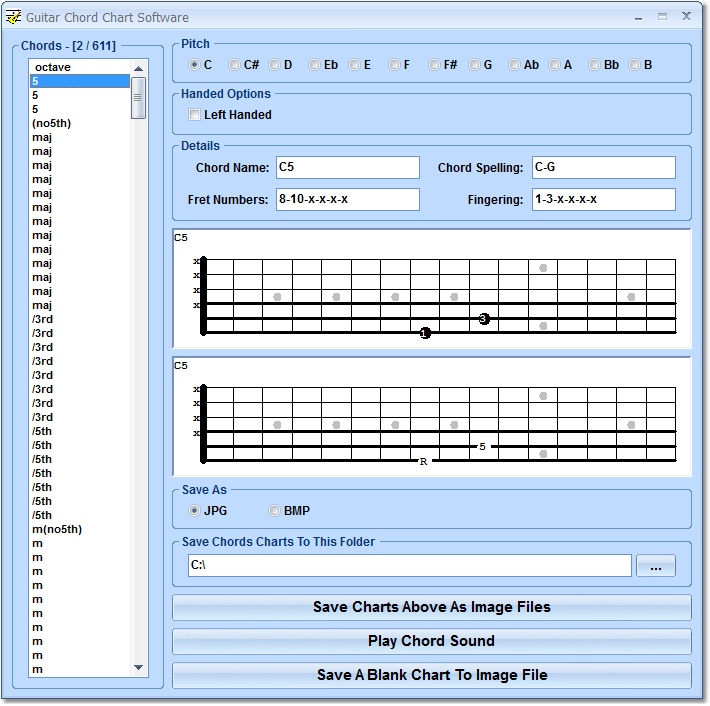 Guitar Chord Chart Software