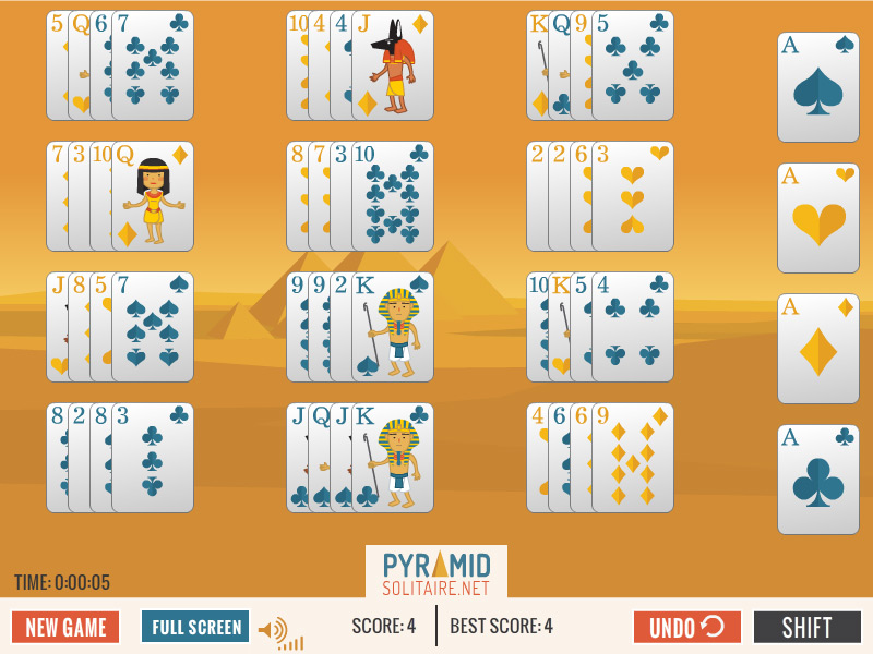 Egyptian Cruel Solitaire