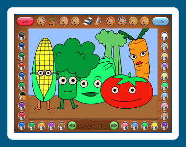 Coloring Book 19: Eating Healthy