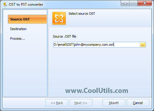 Coolutils OST to PST Converter