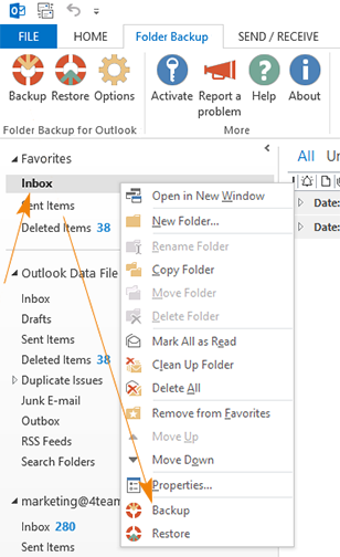 Folder Backup for Outlook