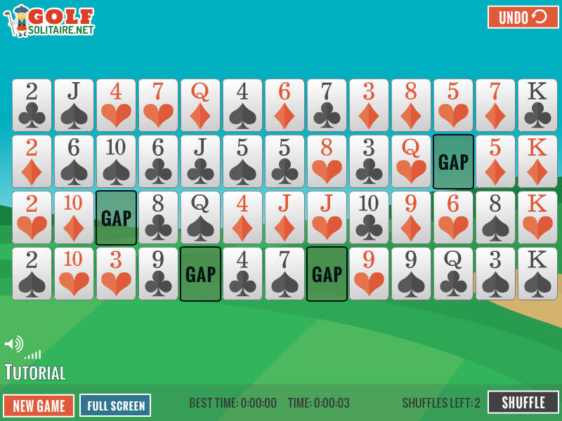 Golfer Gaps Solitaire