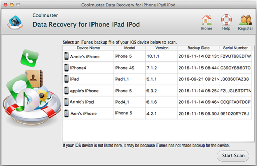Coolmuster Data Recovery for iPhone iPad iPod (Mac