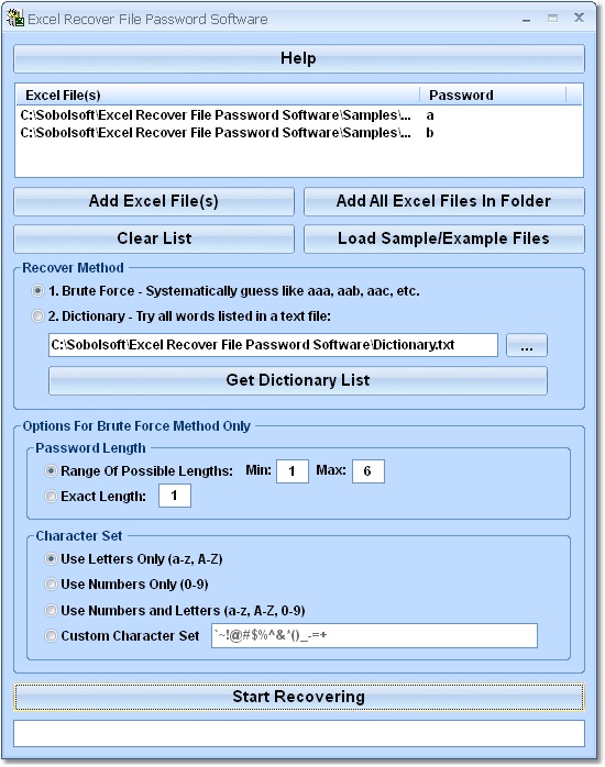 Excel Recover File Password Software