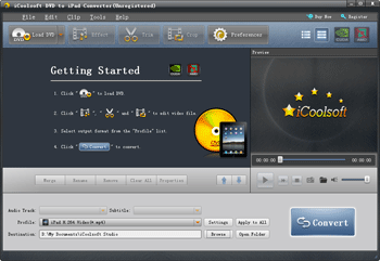 iCoolsoft DVD to iPad Converter