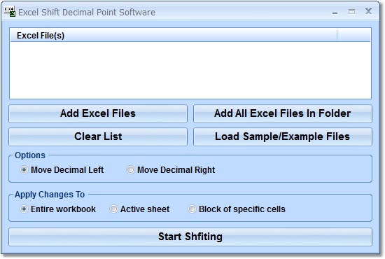 Excel Shift Decimal Point Software