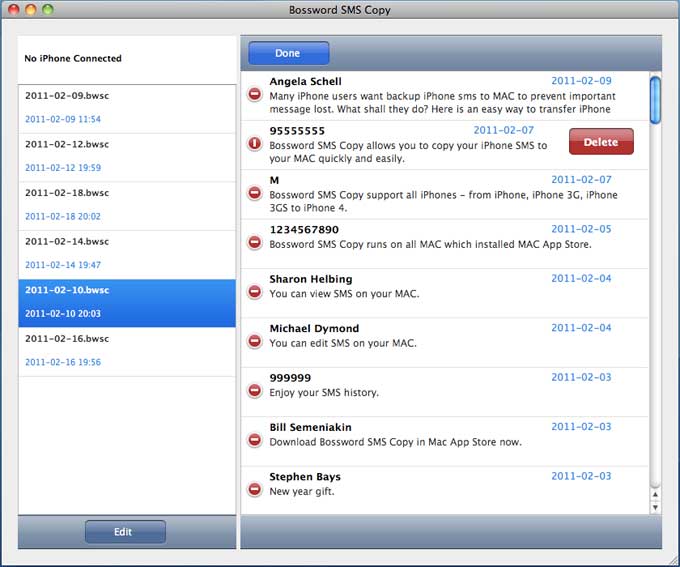 Tansee iPhone SMS & MMS Copy & Print for MAC