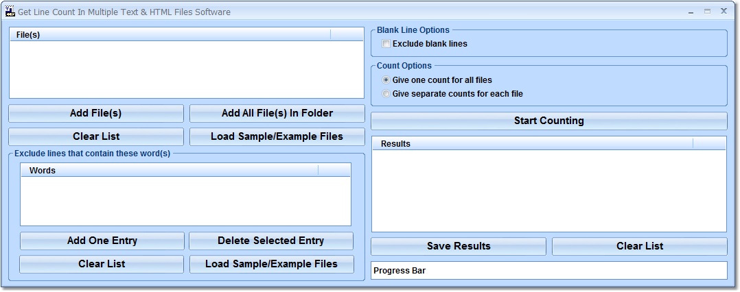 Get Line Count In Multiple Text & HTML Files Softw