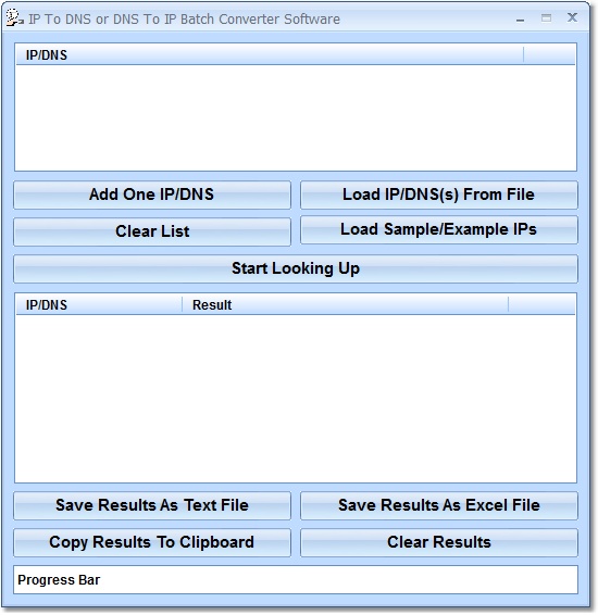 IP To DNS or DNS To IP Batch Converter Software
