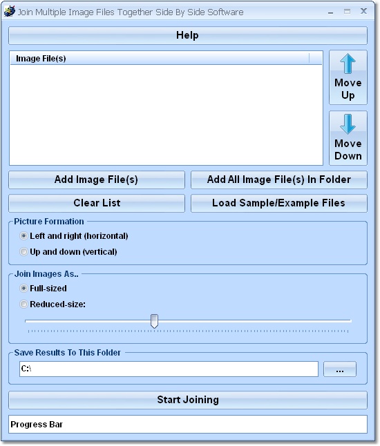 Join Multiple Image Files Together Side By Side So