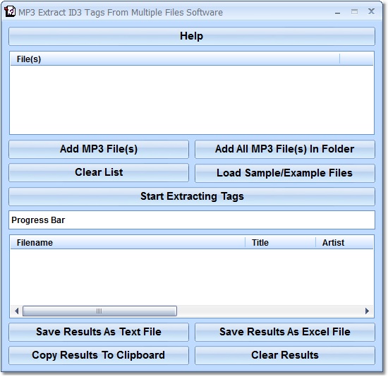 MP3 Extract ID3 Tags From Multiple Files Software