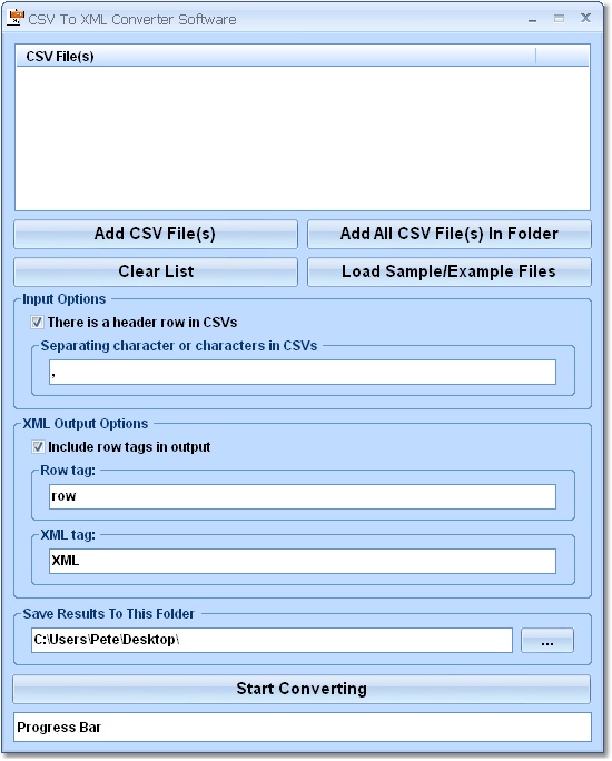 CSV To XML Converter Software